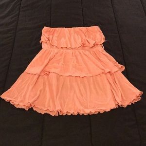 Strapless Ruffled Top